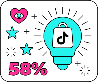 58% of TikTok users say that they use TikTok for shopping inspiration